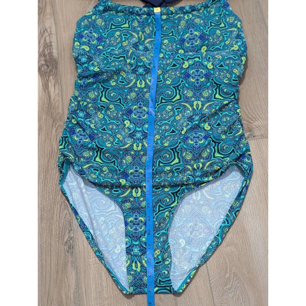 Title Nine One Piece Moroccan Tile Boho Swimsuit Women's Large Adjustable - Picture 9 of 13